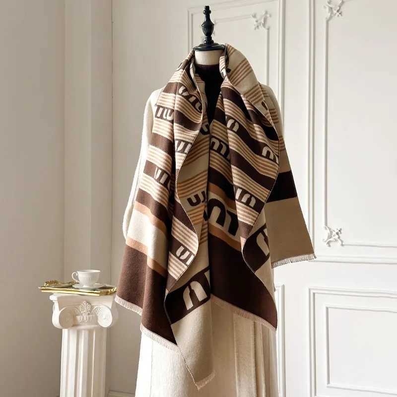 Luxury New Brand Luxury High-Quality Imitation Cashmere Scarf WomenThick Warm Windproof Shawl Winter Elegant Double-Sided Print Wrap Y251114