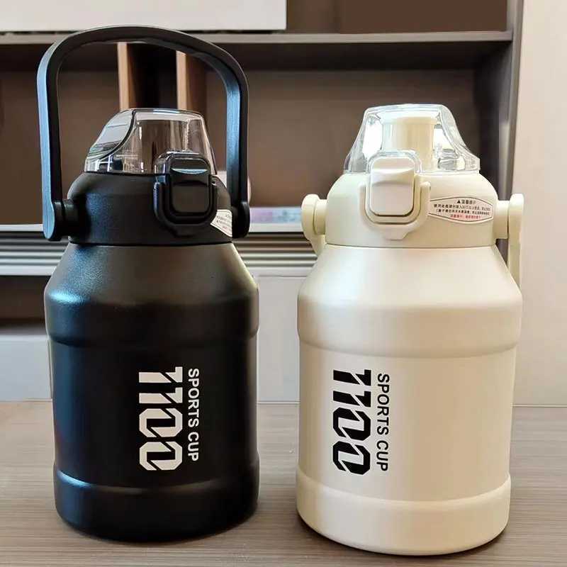 Outdoor Thermos Portable 316 Stainless Steel Thermal Mug Tumbler Vacuum Flasks Cold and Hot Sports Water Bottle with Straw C251114