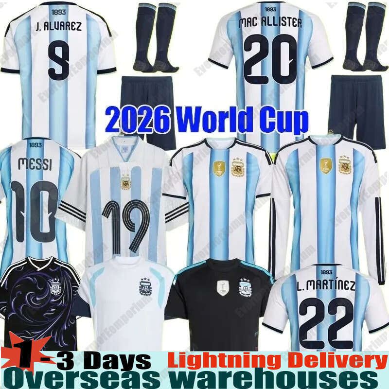 2026 World Cup Special Edition Argentinas jersey Long sleeves kit 26 27 soccer Jerseys GARNACHO DE PAUL Football Shirts Men DI Maria Kids Goalkeeper training sets