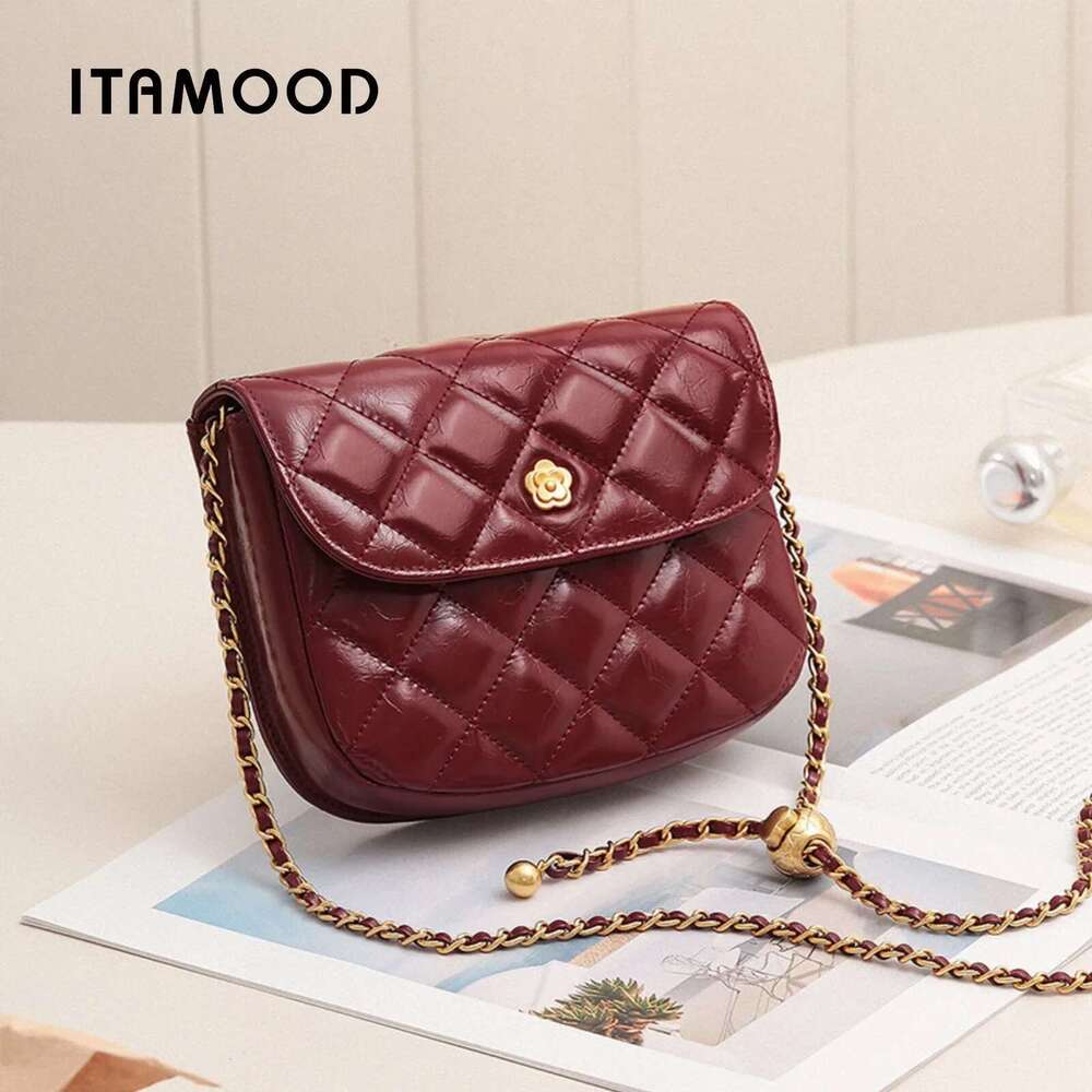 ITAMOOD Quilted Genuine Leather Square Original Hardware Wer Shoulder Bag Designer Women's Crossbody Bags