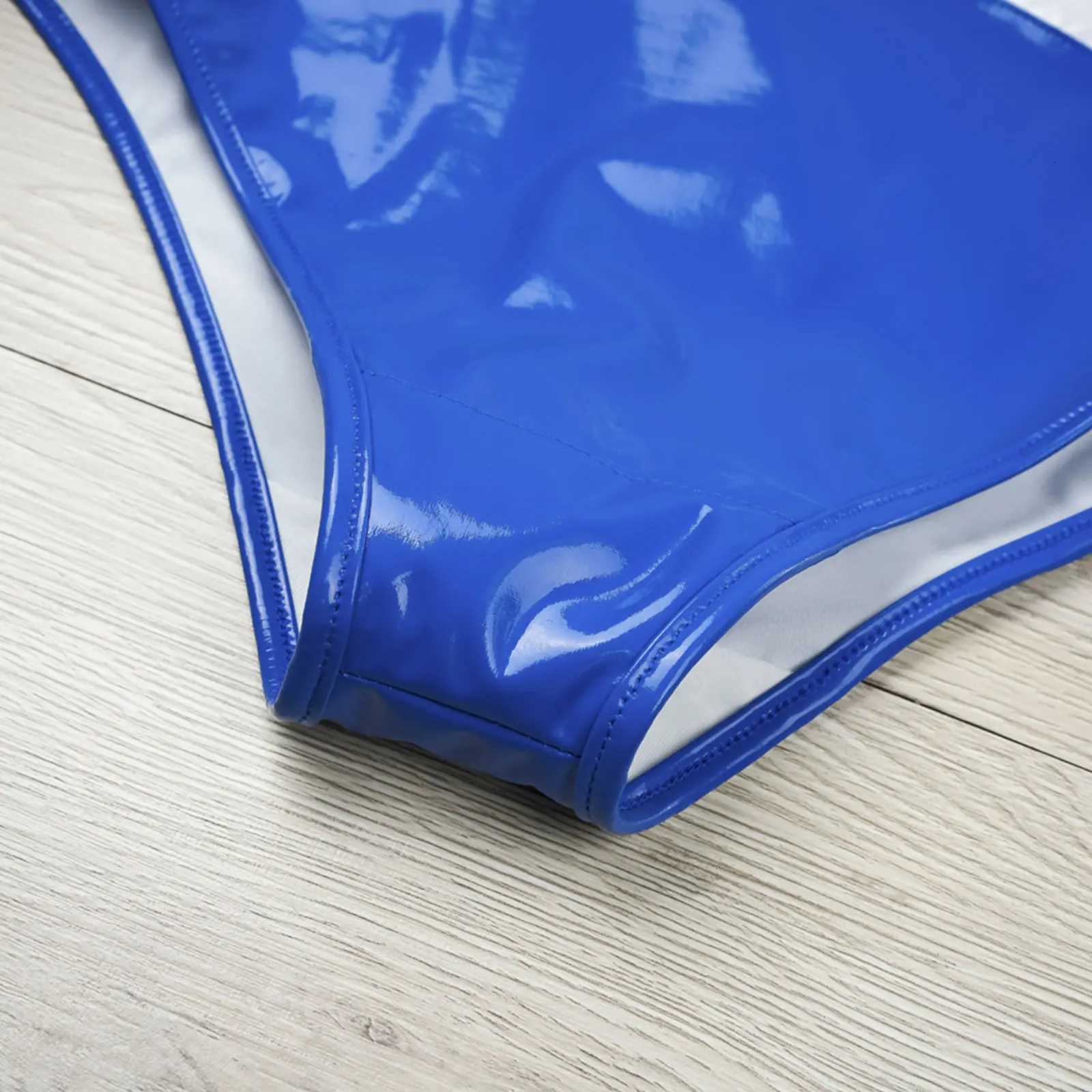 Womens Swimsuit Anme Shark Bodysuit Low Back Wet Look Shark Teeth One Piece Leotard Swimwear Swimming Bathing Suit ClubwearW251113