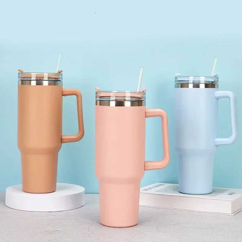 Coffee MUgs Stainless Steel Thermal And Cold-insulating With Straw Portable Large-capacity Water Cup Suitable For cup C251114