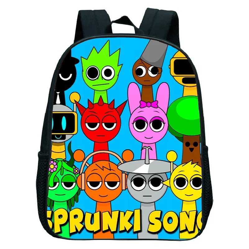 Sprunki School Backpack For Horror Game Sprunki School Bags kids Backpack Cartoon Sprunki Kindergarten Bag Mochila GiftW251113
