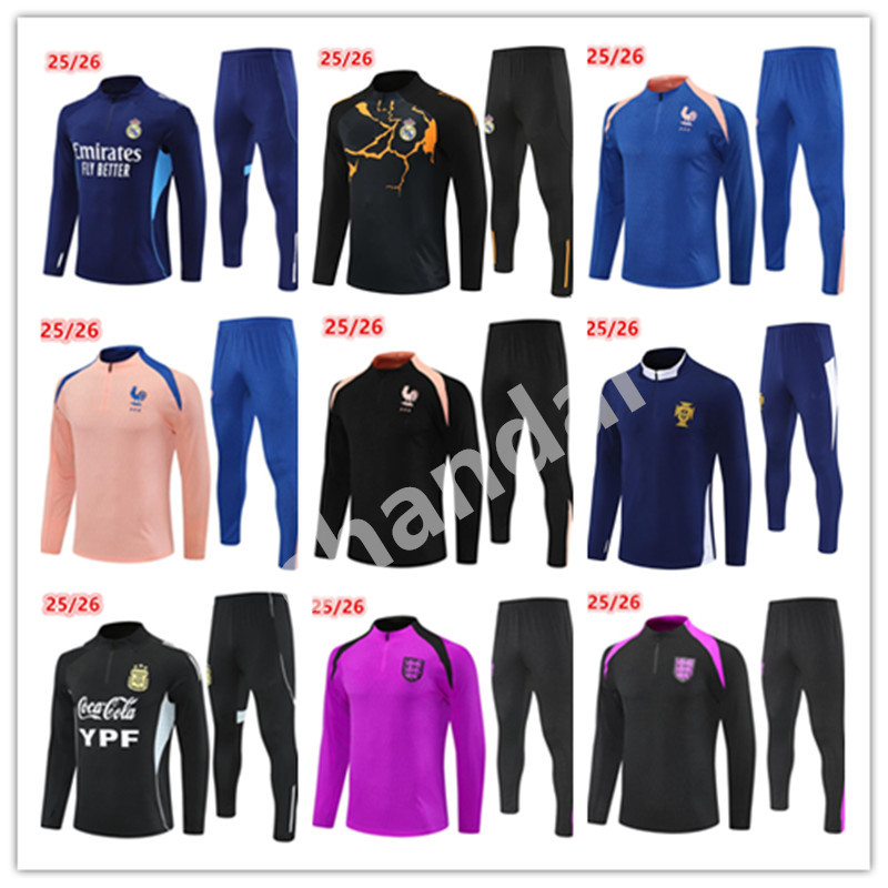 25 26 ArgentinaE BrasiL Mens Tracksuits soccer training suit 2025 2026 MESSIS men and kids football tracksuit jerseys jacket jogging kits survetement chandal tuta