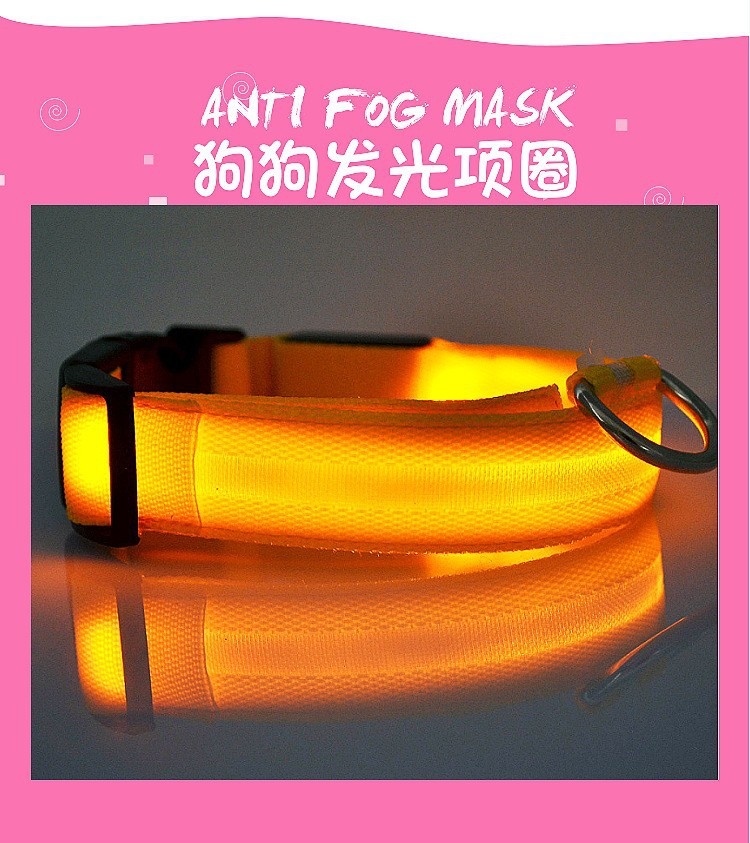 Update 20Pcs Pet Luminous Collar Cat Dog Teddy Golden Retriever LED Night Light Ring Anti-Lost Neck Jewelry Wholesale