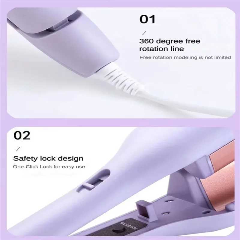 Portable 32mm electric curling iron automatic rotating lamb automatic curling comb long-lasting wave styling salon toolT251114