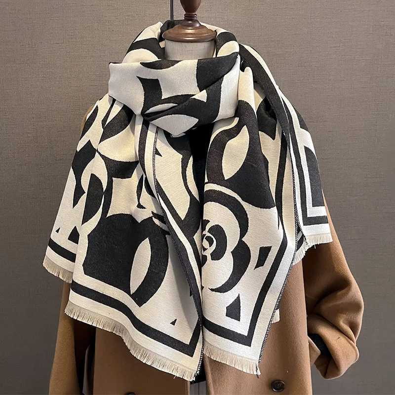 Luxury Luxury Brand Cashmere Scarf Women Winter Shawl and Wraps 2023 Design Caps Thick Blanket Bufanda Stoles Echarpe Femme Pashmina Y251114
