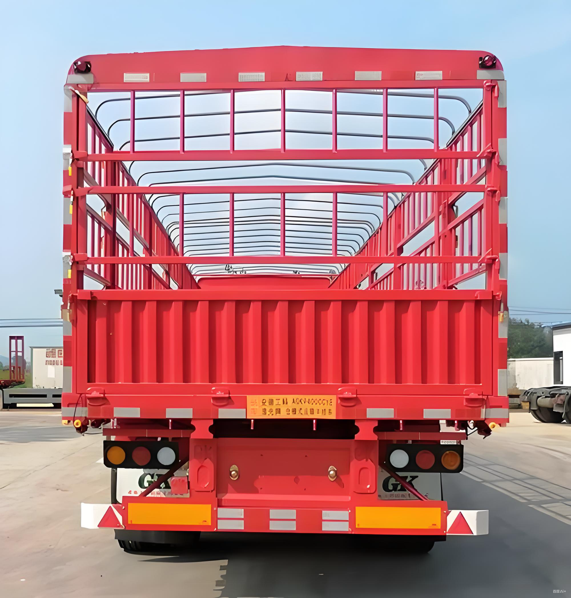 Cage transport semi-trailer. Factory direct sales, supporting customization. Suitable for transportation of coal, agricultural and sideline products, 