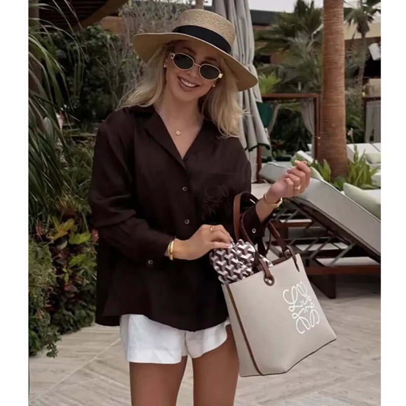 2025 Womens Autumn Shirts Fashion Loose Elegant Office Shirts Chic Street Comfort Youth Travel Holiday Shirt Tops 251114