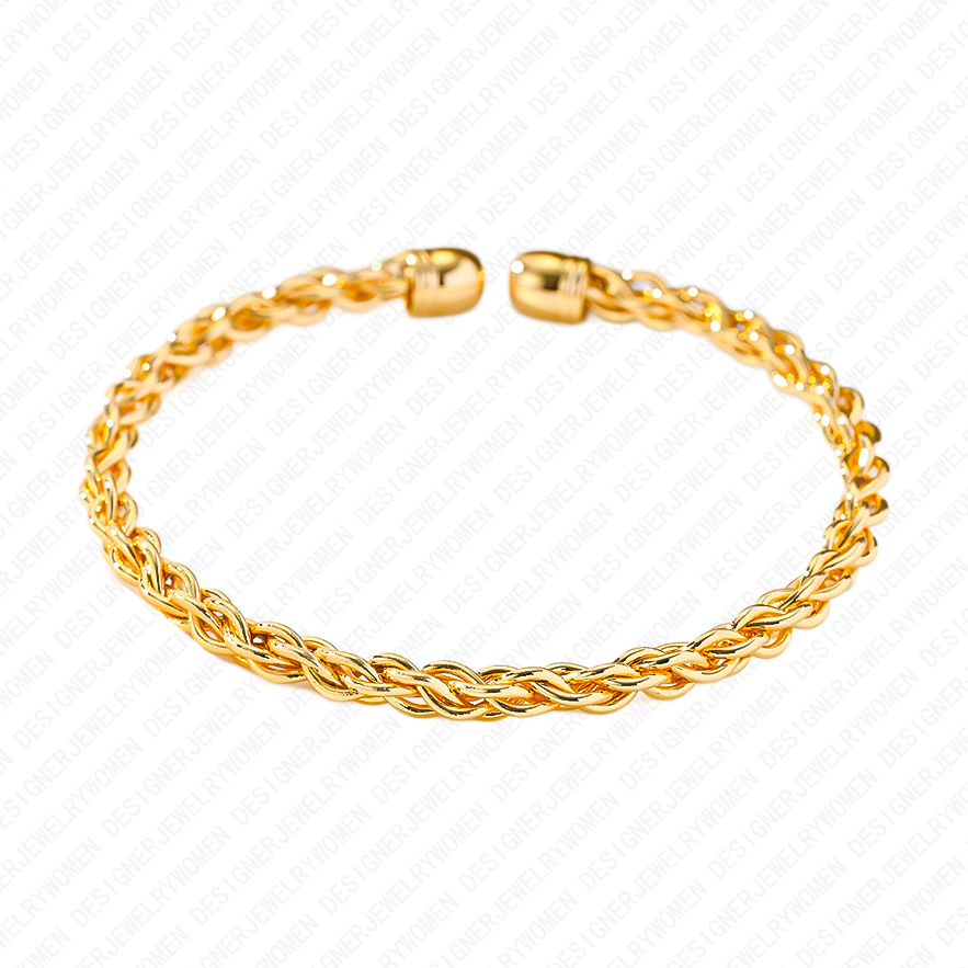 Designer Bracelet Bracelet for Women Twisted Flower Bracelets Gold Bangle Open Bangles Luxury Jewlery Designer for Women Elegant Timeless Gift Premium