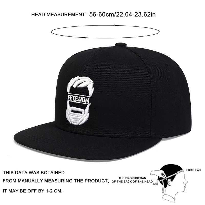 Unisex Beard Uncle Embroidered Hip Hop Hat Spring and Autumn Adjustable Casual Snapshot Baseball Hat Outdoor Sunscreen Hat W250414