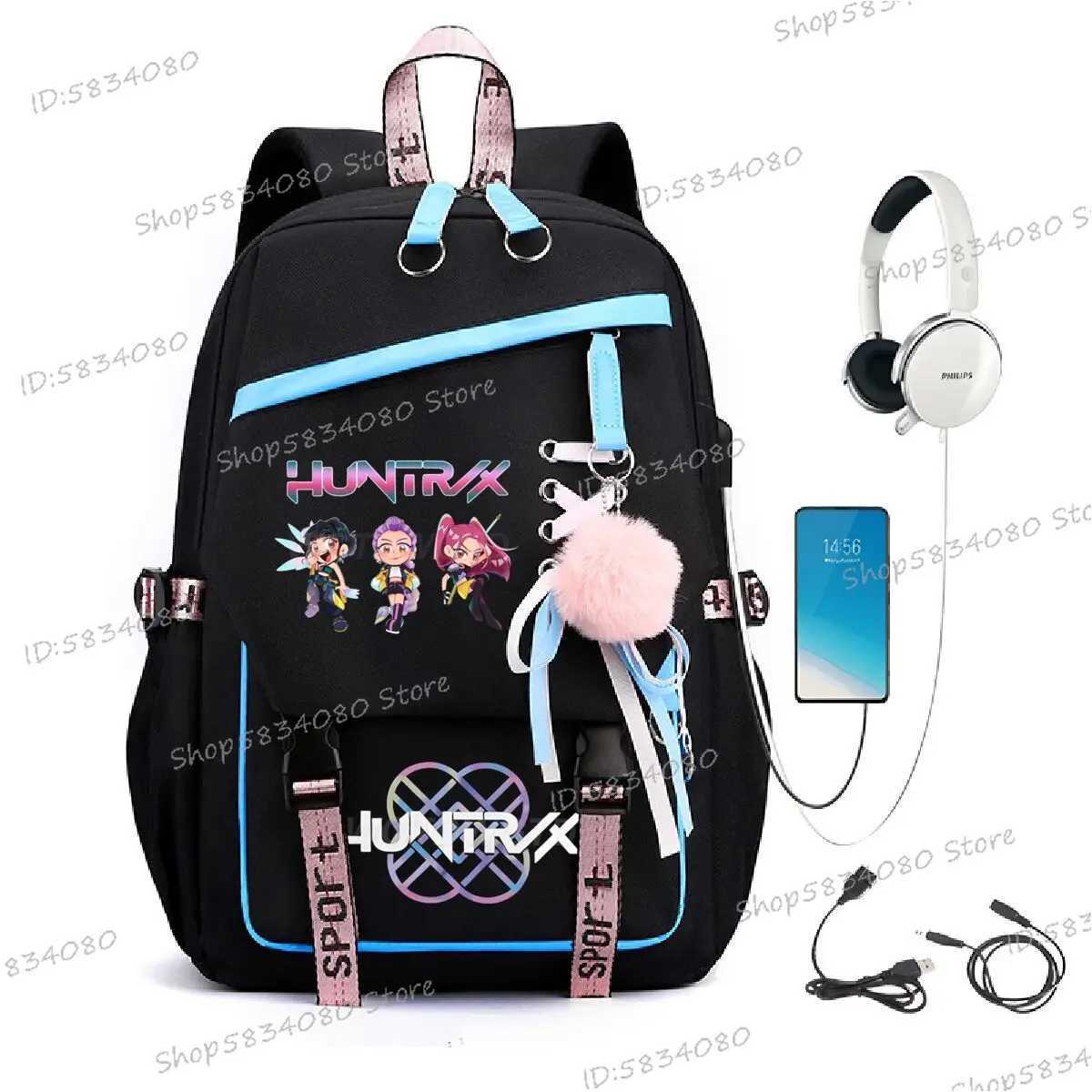 Youth School Backpacks Hot Movie Print Backpack Shouder for Women 2025 Movie Fans Cartoon USB Charging Laptop Travel BagpacksW251113