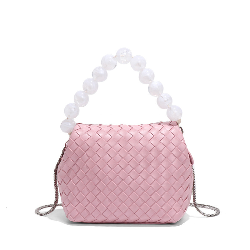 Ryuzhu Lunch Box Bag Women's Retro Fashion PU Leather Woven Bag Designer Crossbody Shoulder Handbag