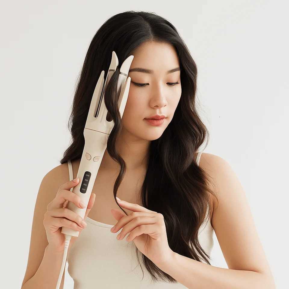 28mm Barrel Automatic Hair Curler Anti-Tangle Design Negative Ions Technology Rotating Curl Iron Quick Styling Ceramic CoatingT251114