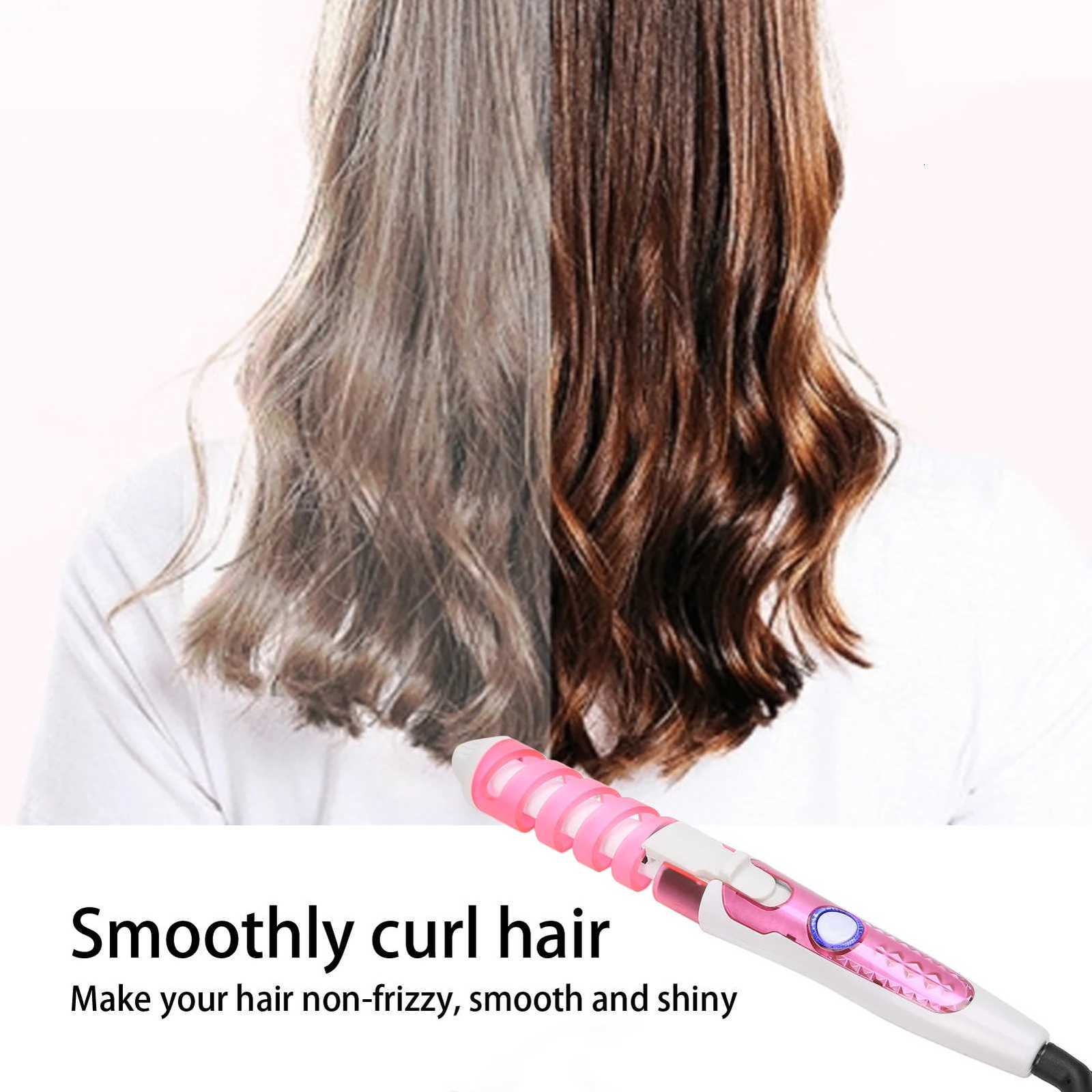 110240V Electric Hair Curler Electric Hair Curling Wand Spiral Hair Curler Curling Iron Hairstyling Tools Spiral Curling WandT251114