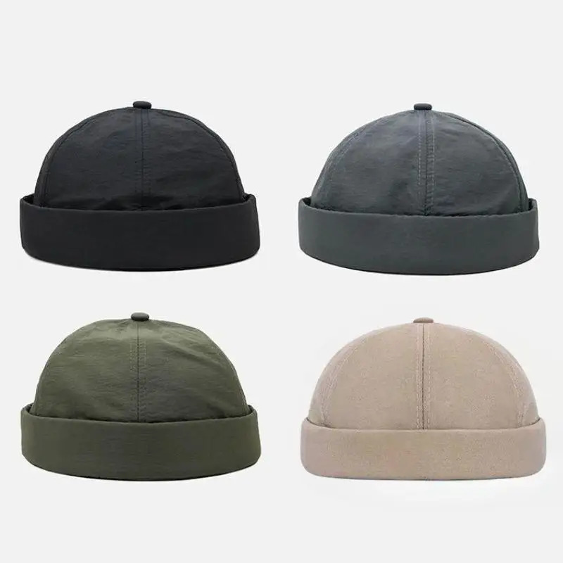 Quick Dry Brimless Hat Lightweight Daily Beanie Mesh Beanie Docker Cap Sailor Rolled Cuff Harbour Hat Casual Hip Hop Skullcap251113