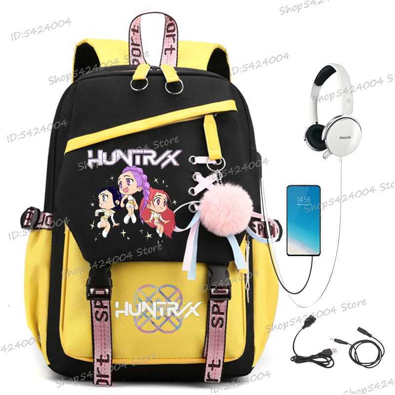 Funny Anime Cartoon Backpack with USB Charging Casual Cartoon Rumi Schoolbags Anime Cartoon Teen Anime BagpackW251113