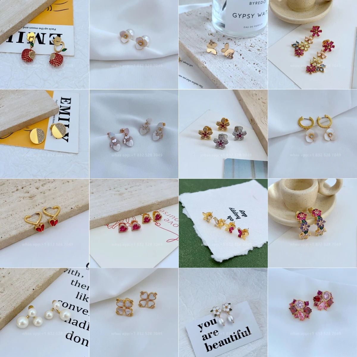 Kate Jewelry Gold Jewelry Stud Earrings for Women Jewelry Christmas Gift for Wife Girlfriend 250409