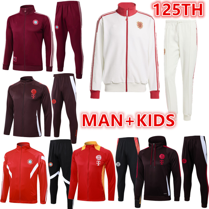 2025 2026 BAYERNs long zipper tracksuit 125 years ANNIVERSARY jacket KANE men kids SANE KIMMICH MUSIALA 25 26 football 125th adult training suit jogging man child set