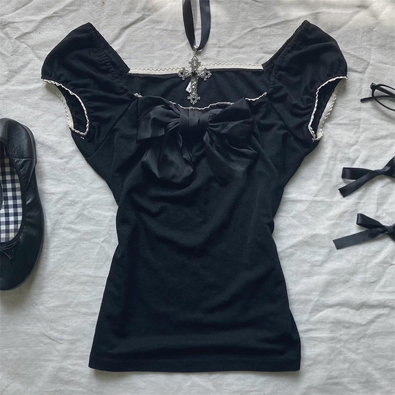 Harajuku Retro Gothic Y2K Emo Girls Camisole Top Sexy Slim Chic Fashion Aesthetic Womens Crop Tops Punk Hip Hop Rock Streetwear 250411