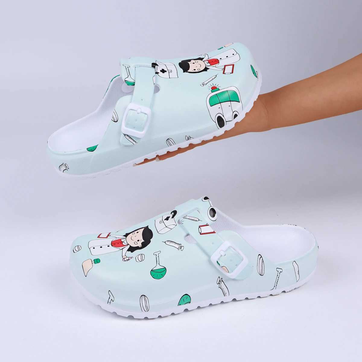 Womens energetic tie dye Clogs comfortable and lightweight EVA slider breathable womens slider all day wearing outdoor activities W250414