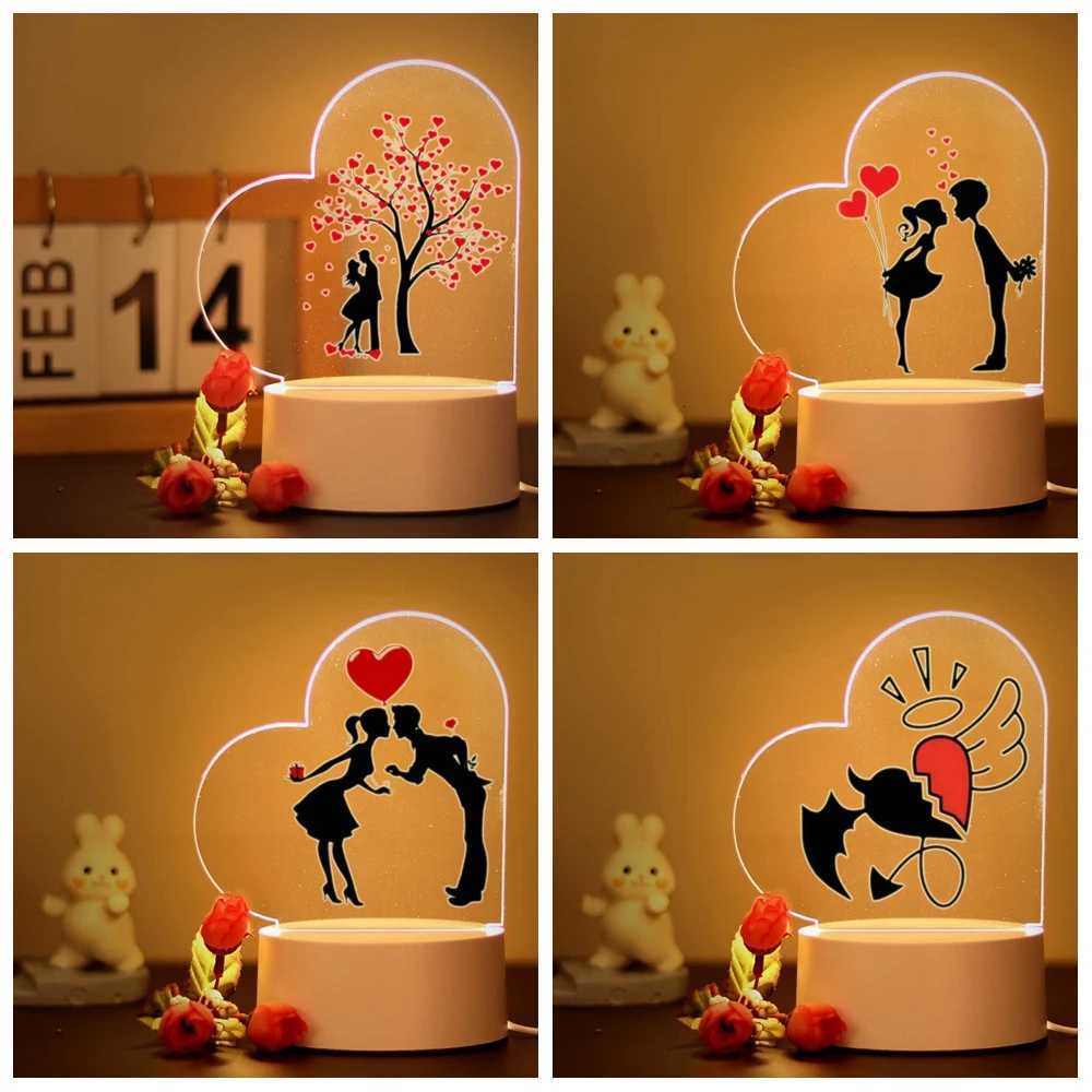 My lover Color Changeable Table Lamp For Bedroom Decor Girlfriend Lovers Gift M251114
