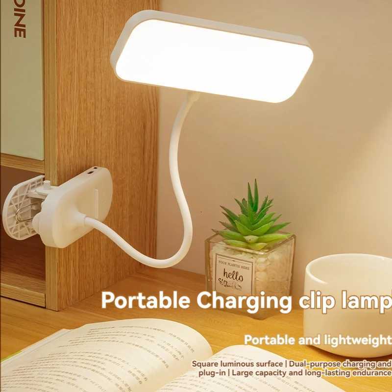 A dimmable LED desk lamp with adjustable color temperature and bendable lamp tube - touch reading lamp with lampshade 800 mAh b M251120