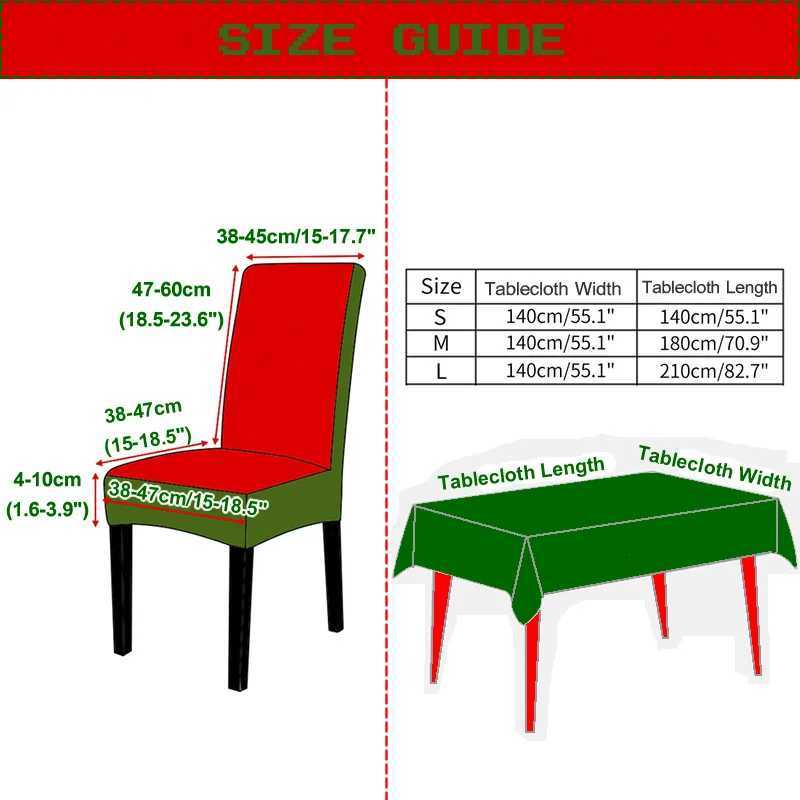 Christmas 1PC Christmas Table Cloth Waterproof Xmas Decor Elastic Chair Covers Tablecloth Christmas Chair Covers Not Sold As A Set Y251113