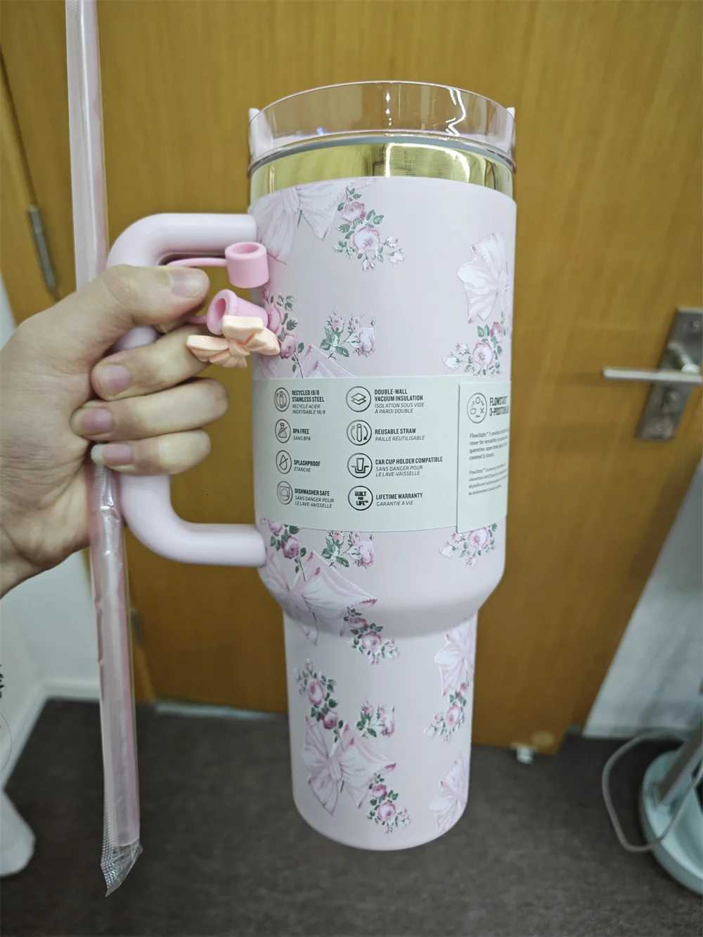 2025 Real Pictures Tumblers With Handle Car Mugs Insulated Tumbler With Lids Straw Stainless Steel Coffee Tumbler Termos Cups C251114