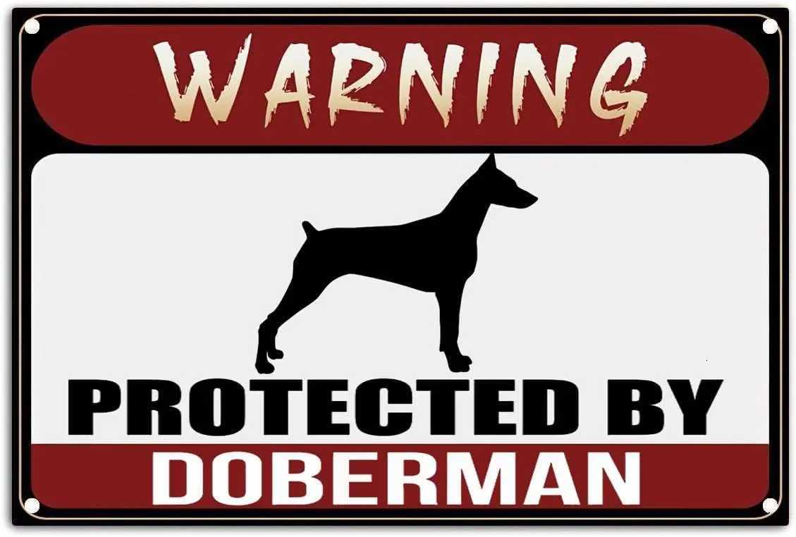 Warning Protected by Doberman Beware of Dog Metal Aluminum Sign 8X12inch/Tin SignM251114