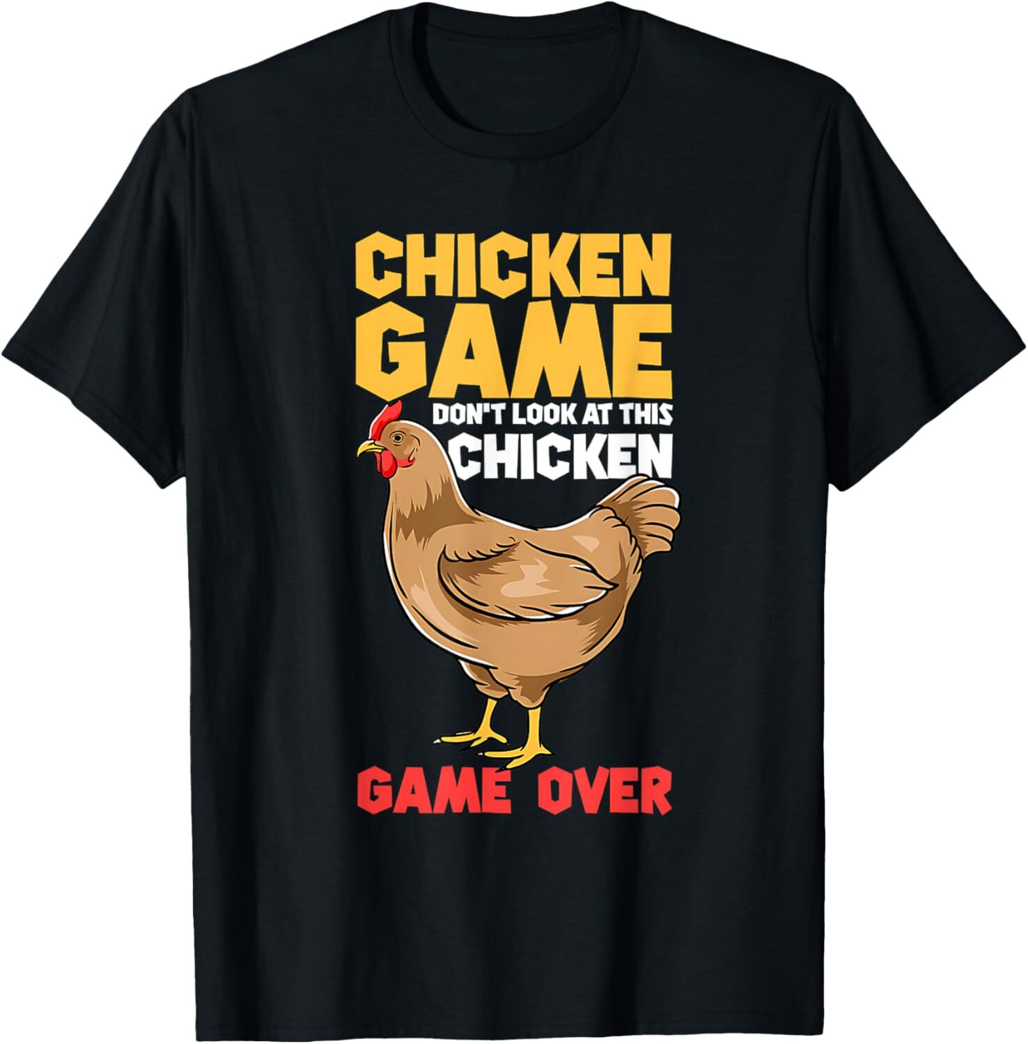 T shirt for Mens Dont Look At This Chicken Graphic Tee Casual Tops Clothes Short sleeve