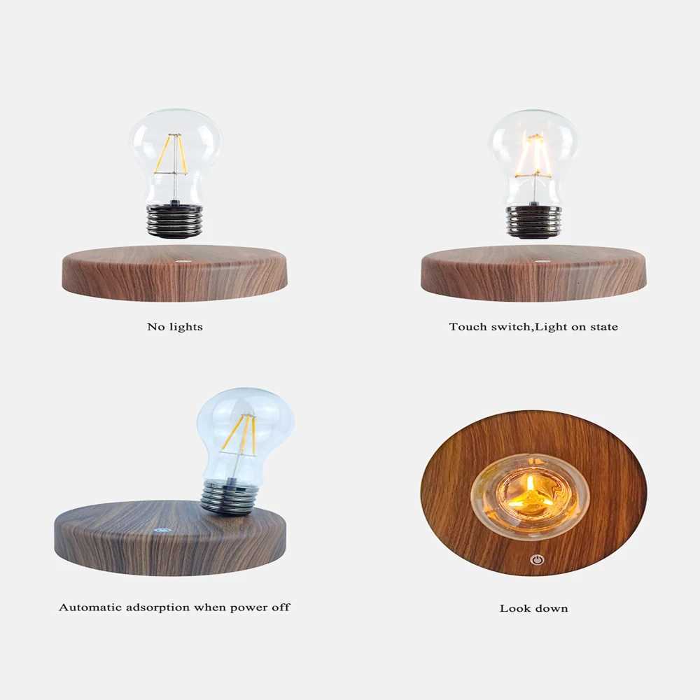 Magnetic Levitation Lamp Creativity Floating Glass LED Bulb Home Office Desk Decoration Birthday Gift Table Novelty Night Light M251118