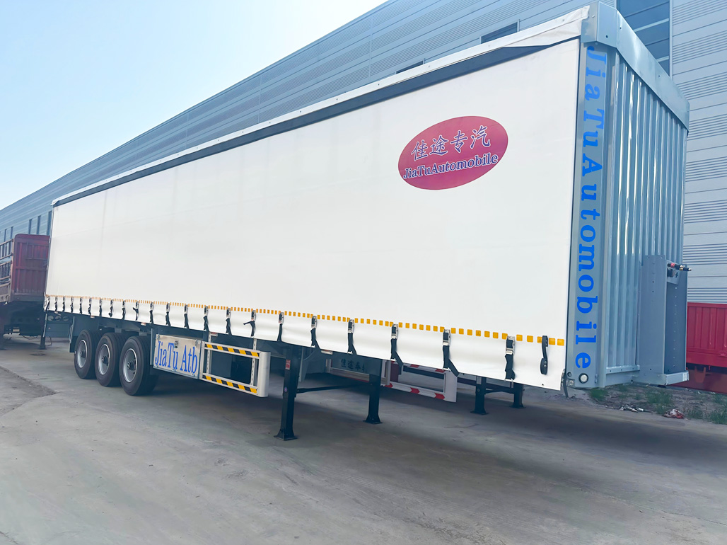 Curtain type semi-trailer. Factory direct sales, supporting customization. Suitable for transportation of various goods, rain, dust, and sun protectio