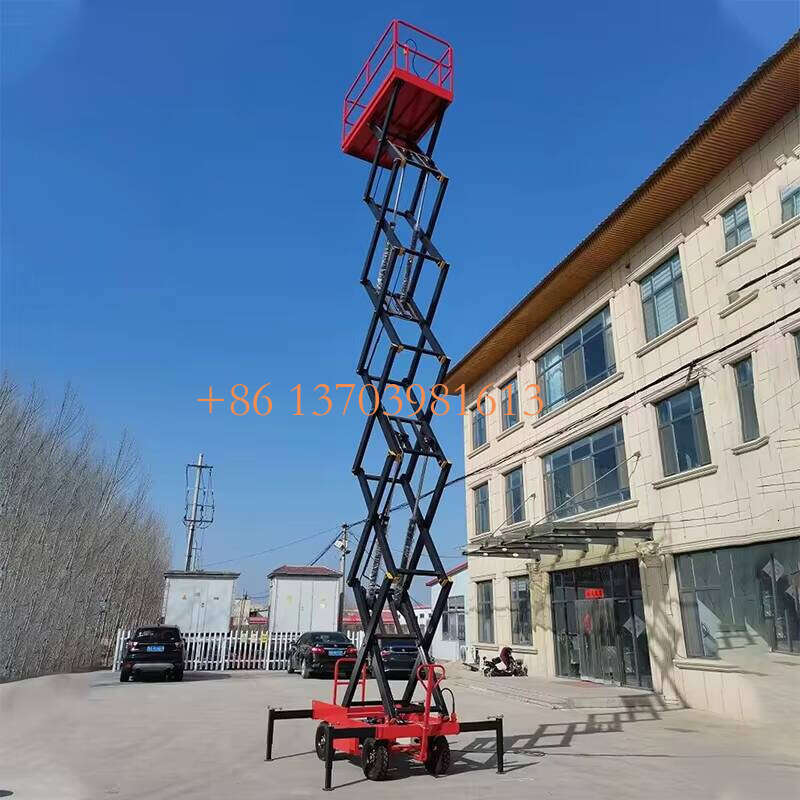 Propelled Scissor Lift Aerial Work Platform Scissor Type Platform Small Steel Mobile Scissor Lifting Platform