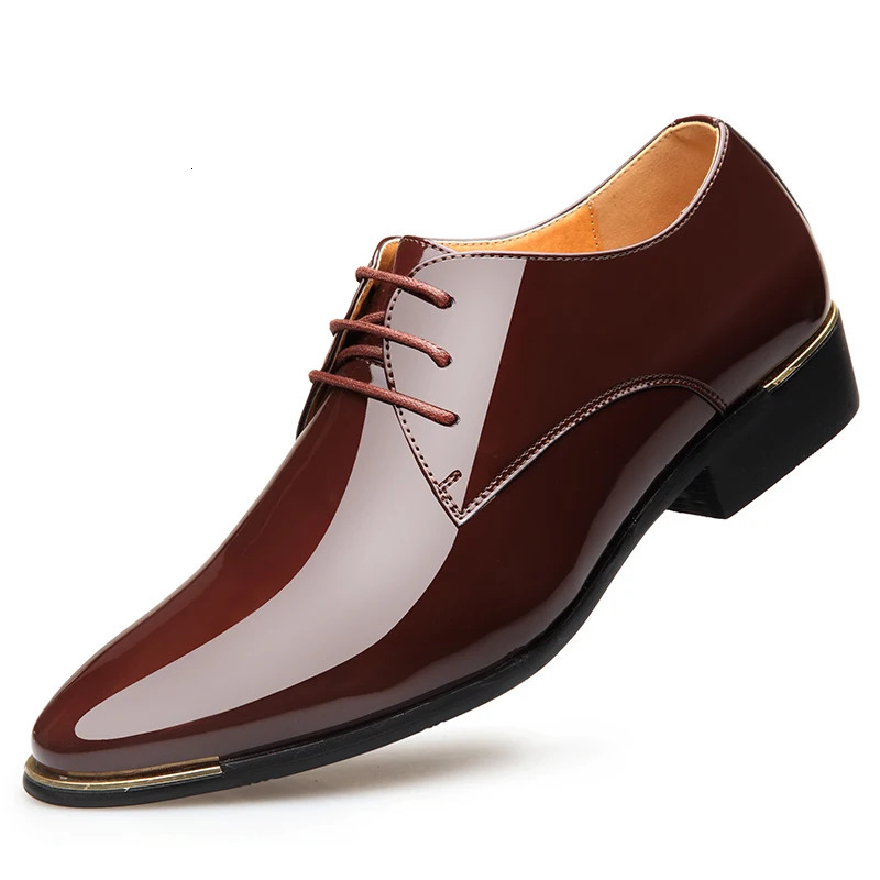 Patent Leather Mens Shoes Mens Business Shoes Italian Style Fashion Mens Wedding Shoes Mens Shoes 38-47 250410
