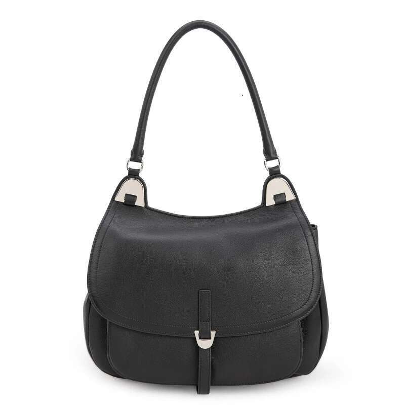 European And American Fashion Top Layer Cowhide Saddle Bag, New High-End Feeg, Famous Designer Leather Shoulder Crossbody Bag