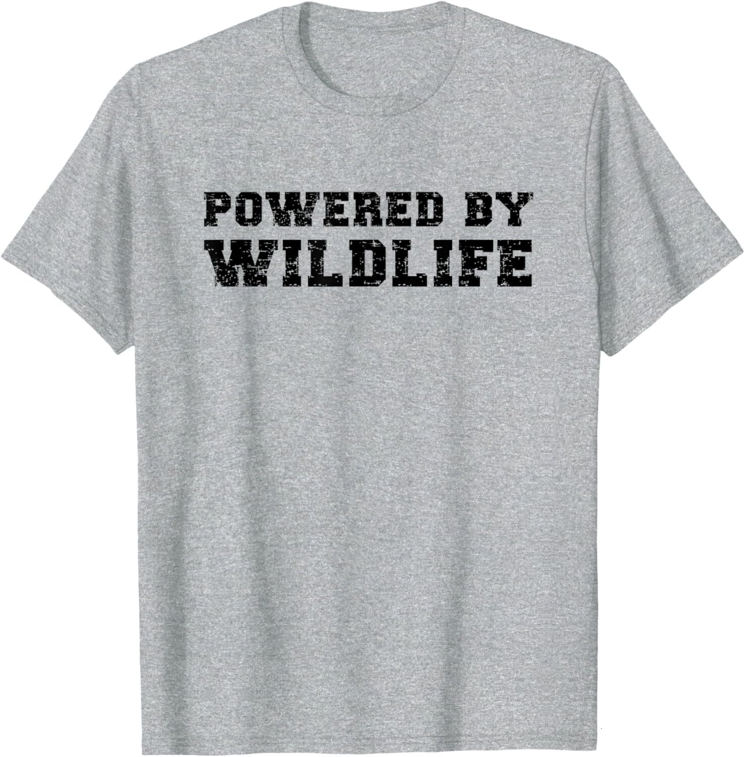 T shirt for Mens Powerd By Wildlife Graphic Tee Casual Tops Clothes Short sleeve cool