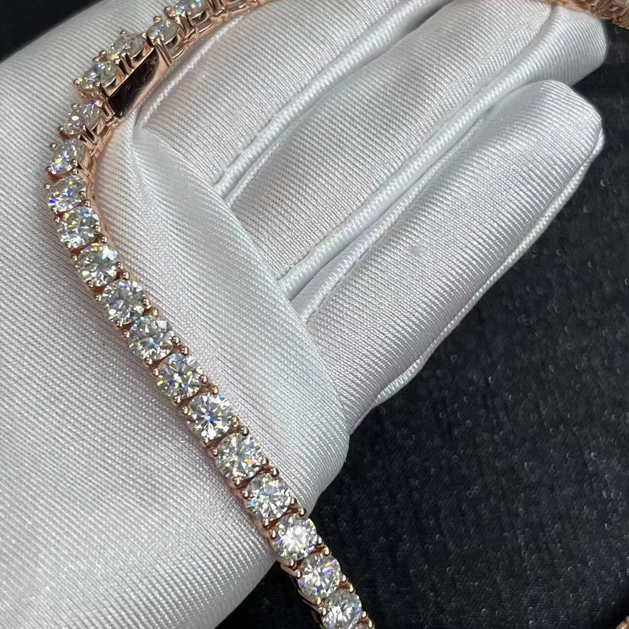 Fashion Hip Hop Tennis Chain 5mm 22 Inches Mens Necklace Moissanite Diamond Jewelry Chain