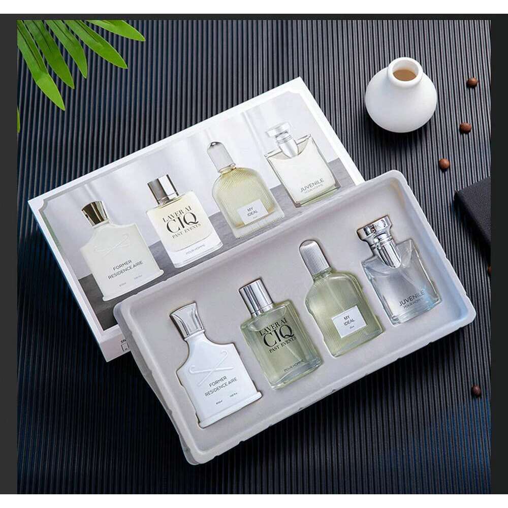 Brand Perfume Men Cologne 100Ml Gift Box 4Pcs Set Profumo Uomo Lasting Fragrance Spray Ral Scent Pheromone Parfums Homme