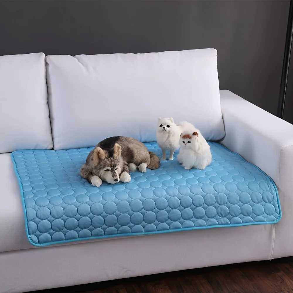 Dog cooling pad summer pet cooling bed king size bed suitable for small dogs pet accessories durable cat blanket sofa cat pad X250412