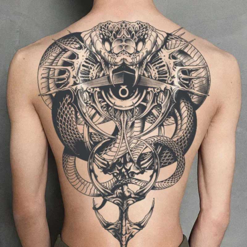 Angel Wings God Tattoo Stickers Real Juice Ink Semi permanent Full Back Tattoo Temporary Duration 2 weeks AdultXJ25414