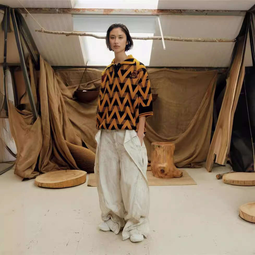 House errors, Eye of Truth, Diamond plaid Jacquard Collar Sweater, Loose fit Knitted Sweater