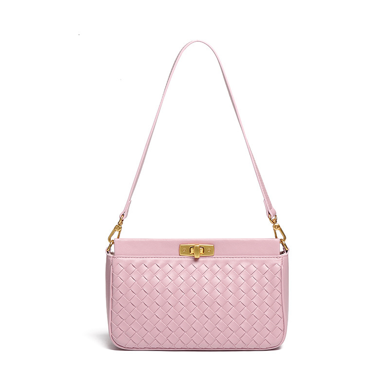 Small Square Bag Women's Fashion PU Leather Woven Bag Designer Crossbody Shoulder Bag