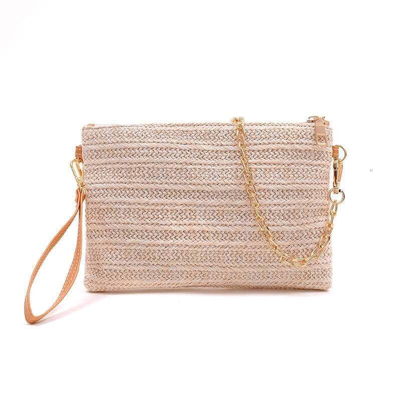 Handmade Beach Bag Summer New 2025 Straw Woven Crossbody Casual Women's Chain Beach Bag Handbag For Women Kq2