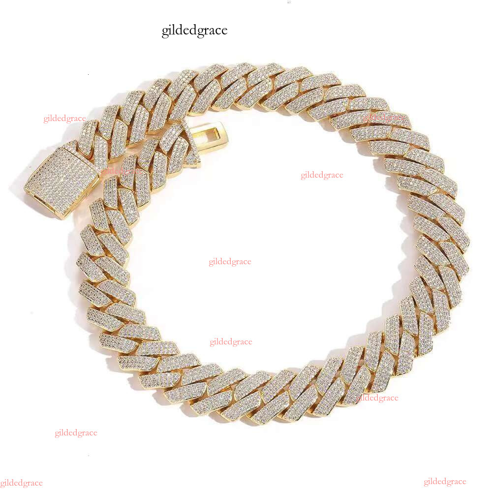 Through the test moissanite dia gold sturgis chain mens hip-hop necklace