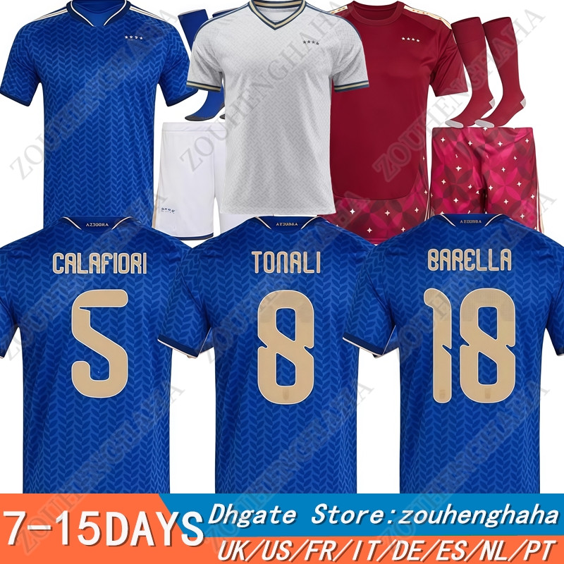 S-4XL 26 27 Italia soccer jerseys 2026 2027 ItAlyS National Team Home Away Fans Player Men kids Football Shirt Kit RETEGUI BARELLA FRATTESI PELLEGRINI GIRELLI