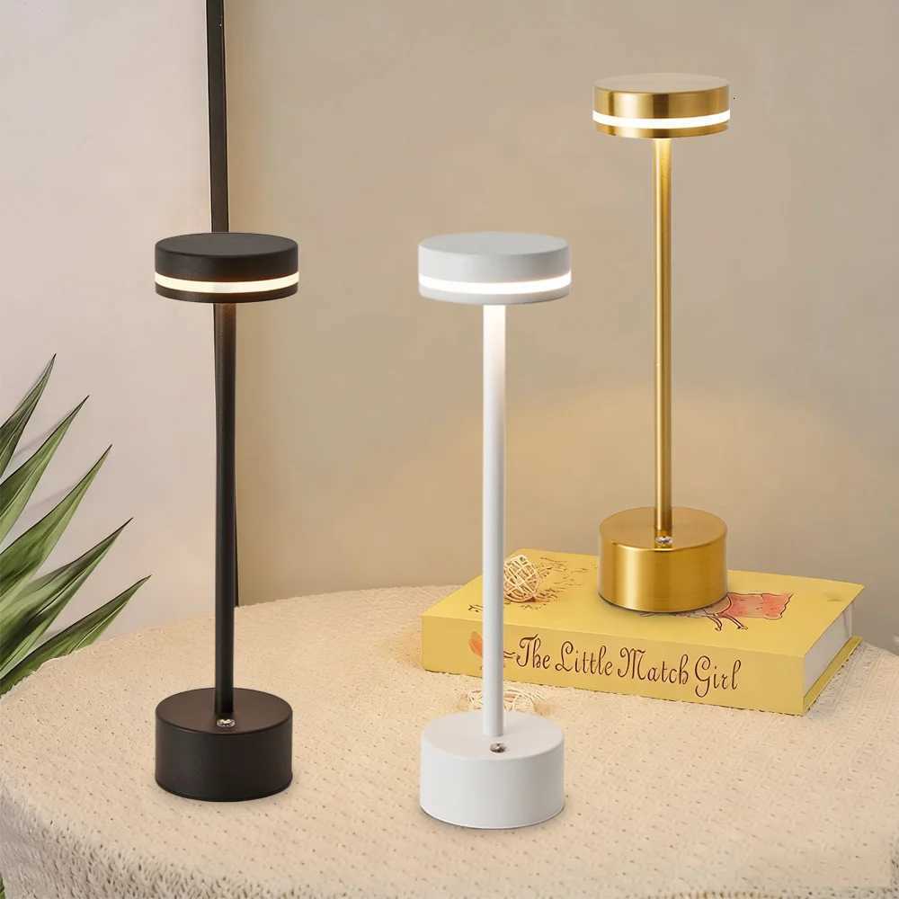 Touch Small Night Light LED Ambient Table lamp 3 Color Stepless Dimming Desk Light For Cafe Bar Restaurant Bedroom Decor Gift M251114