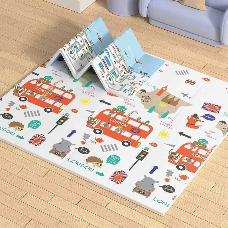 200x180x1cm XPE baby game mat crawling mat double-sided baby carpet childrens game mat kindergarten activity gym S25414
