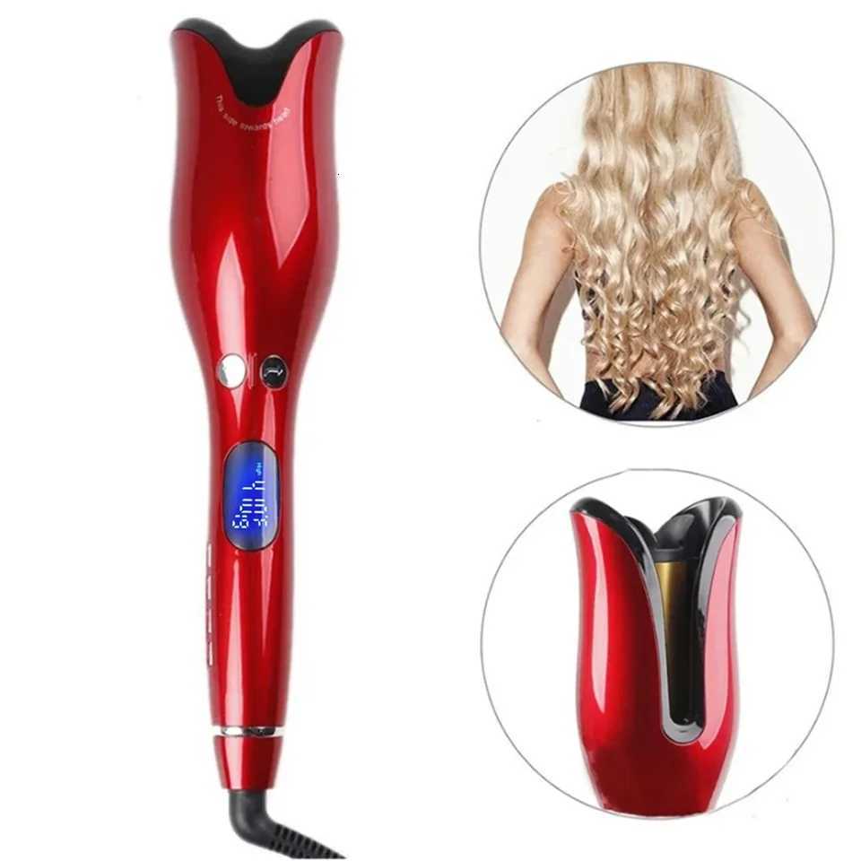 Professional Automatic Rotating Hair Curler with LCD Display Electric Power Source Adjustable Time Setting Hair Curling IronT251114