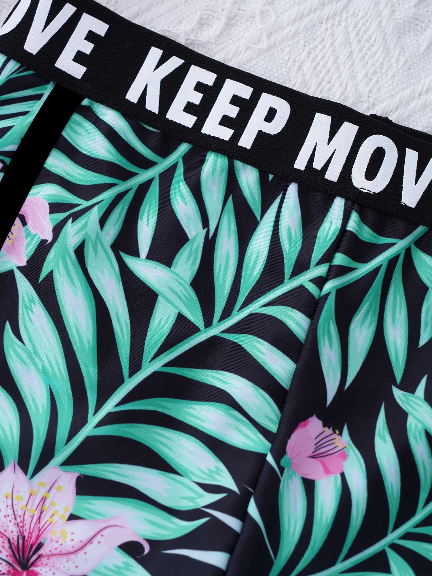 Kids Girls Swimsuit Two Pieces Swimwear Round Neck Sleeveless Cross Sash Crop Tops and Shorts Set Swimming Bathing Suit ClothesW251113